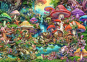Пазл:1000 - Merry Mushroom Village