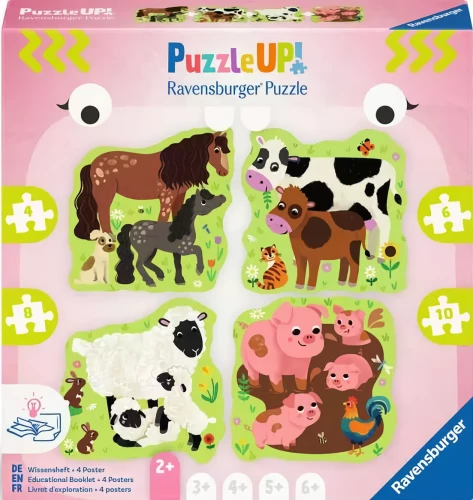 Puzzle - Puzzle Up. Farmtiere, 4in1