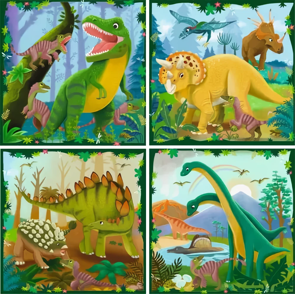 Пазл - Puzzle up. Dinosaurs, 4in1