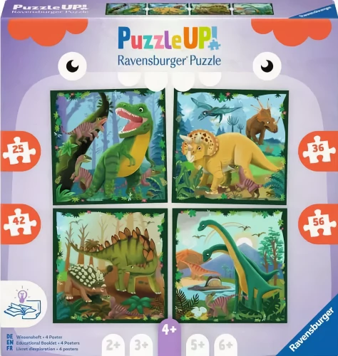 Puzzle - Puzzle up. Dinosaurier, 4in1