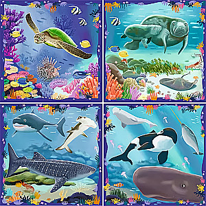 Puzzle - Puzzle up. Ocean life, 4in1