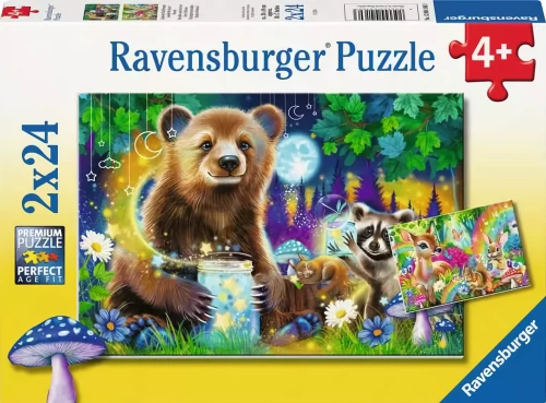 Пазл:2x24  - Lovable Woodland Friends