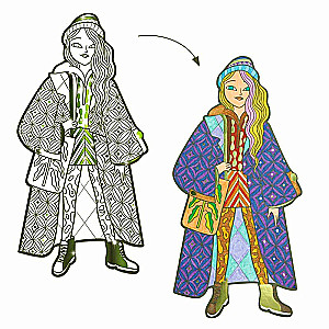 Раскраска - Боуи и её подруги