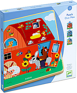 Wooden Puzzle: 12 - Farm, 3 Levels