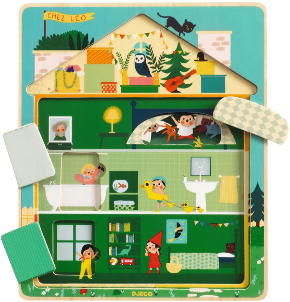 Wooden Puzzle: 12 - House, 3 layers