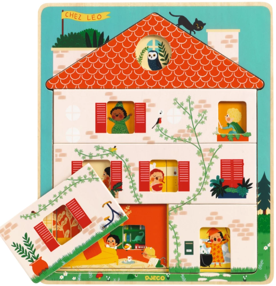 Wooden Puzzle: 12 - House, 3 layers