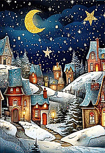 Diamond Painting by Numbers 40x50 cm - Winter Fairy Tale