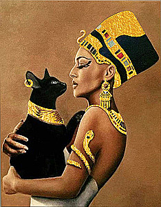 Numbered Painting with Gold Leaf 40x50 cm - Queen of Egypt