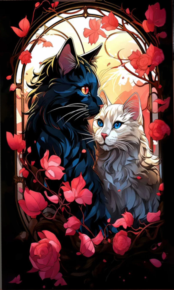 Numbered Painting 30x40 cm - Cat Loyalty