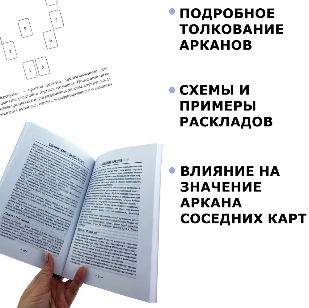 Karty wróżebne - Czarne tarot 78 kart. Black Tarot z instrukcją do wróżenia