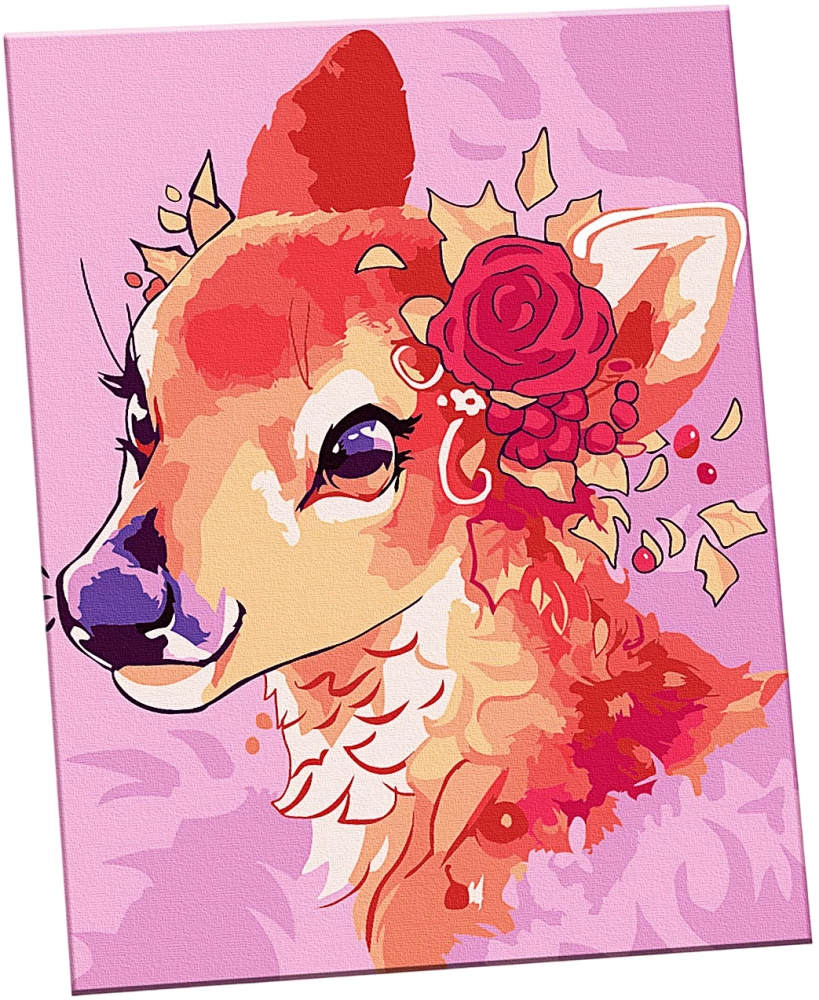 Numbered Painting - Fawn with Flower (15 Colors)