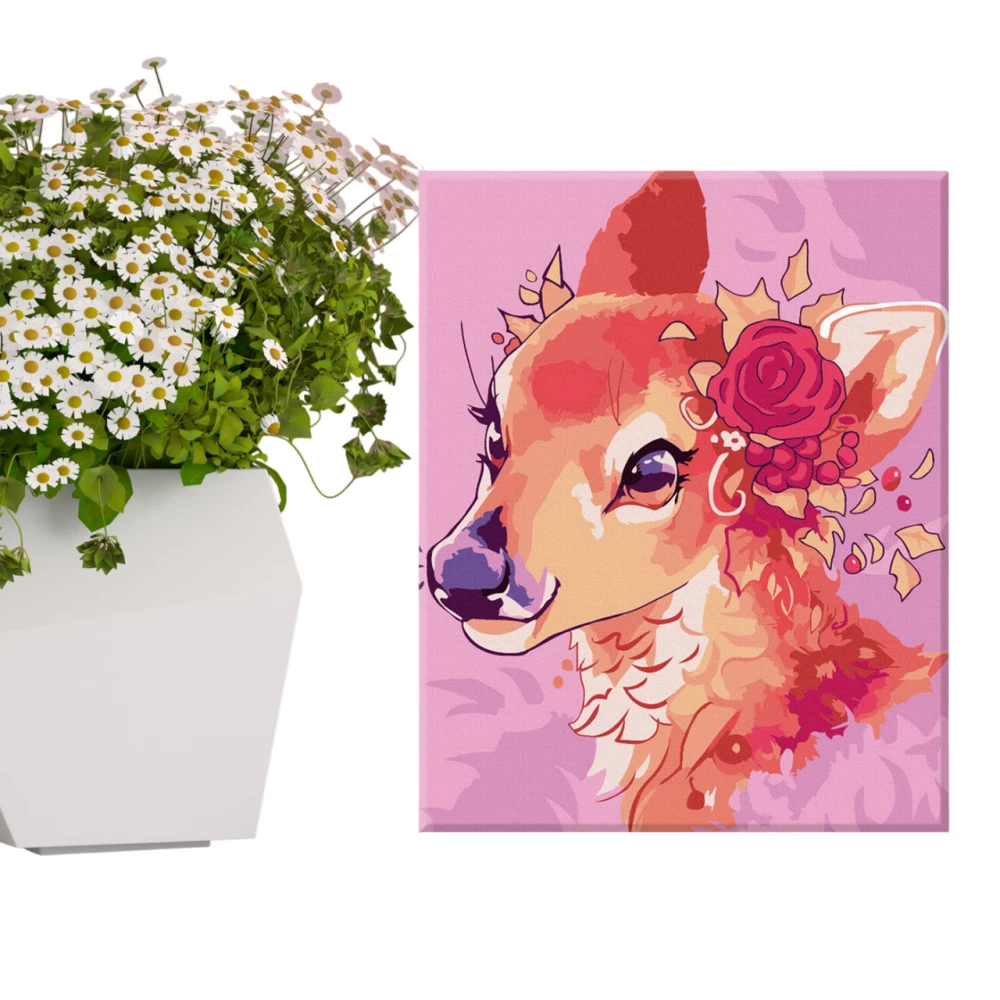 Numbered Painting - Fawn with Flower (15 Colors)