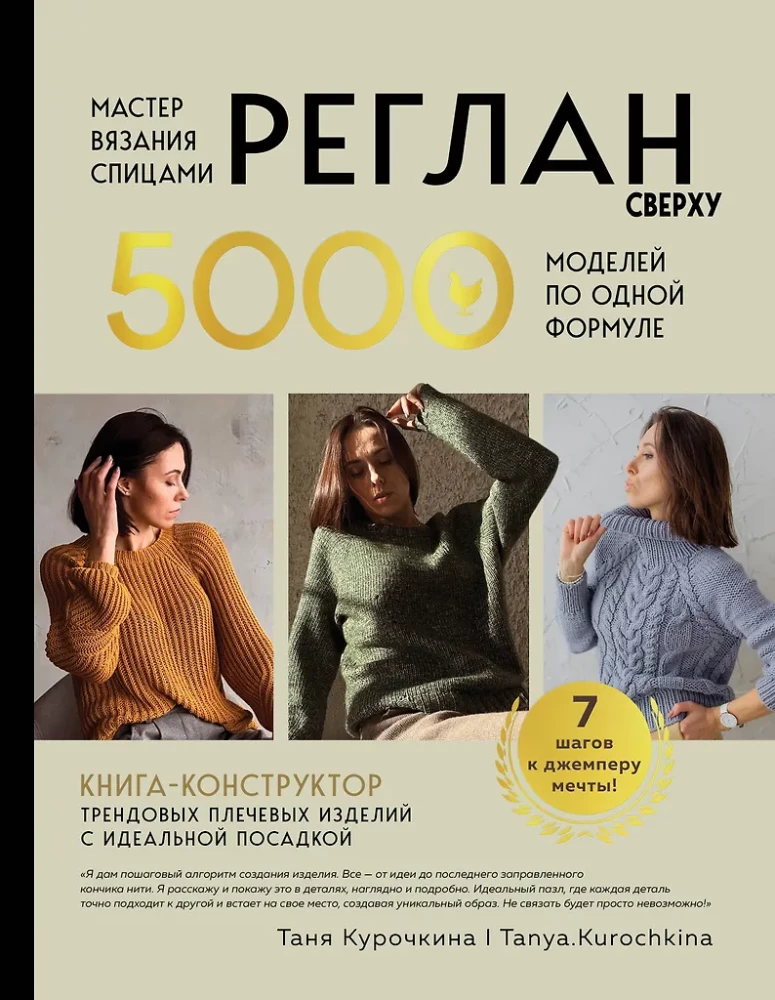 Knitting Master. TOP-DOWN RAGLAN. 5000 Models Using One Formula. A Book-Constructor of Trendy Shoulder Items with a Perfect Fit