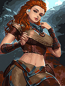 Number Painting - Color Canvas. Genshin. Aloy, 30x40cm
