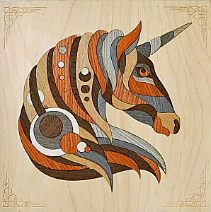 Picture on Wood - Wonderful Unicorn, 25x25cm