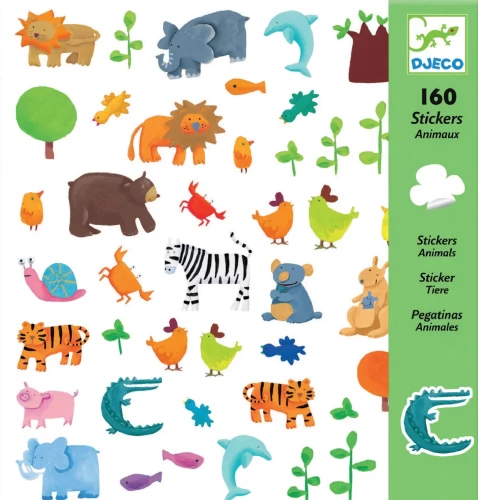 Наклейки - Животные 160 наклеек