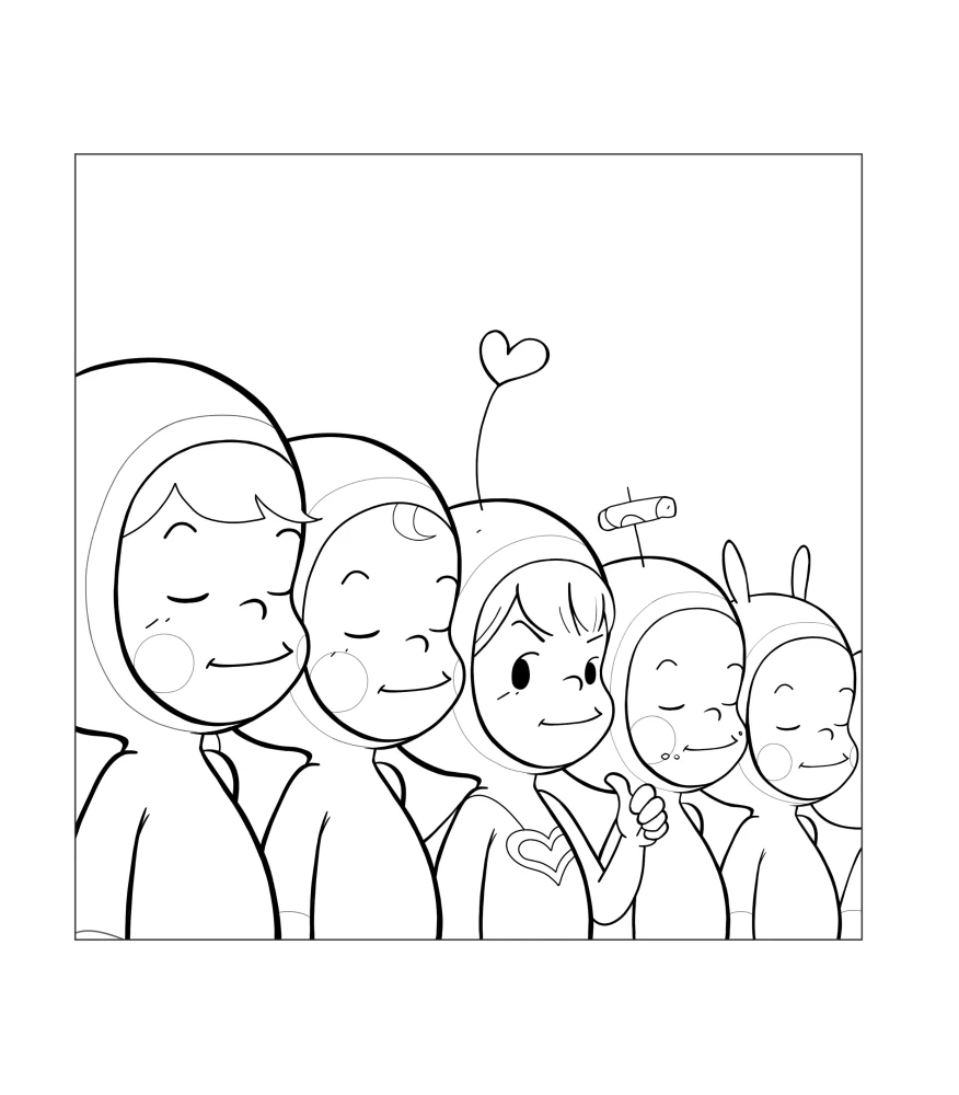 Yumi ląstelės. Spalvinimo knygelė pagal webtoon