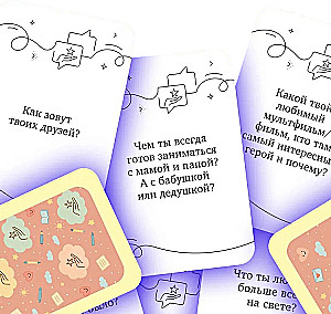 With half a word! A family card game. 100 questions to bring your child even closer