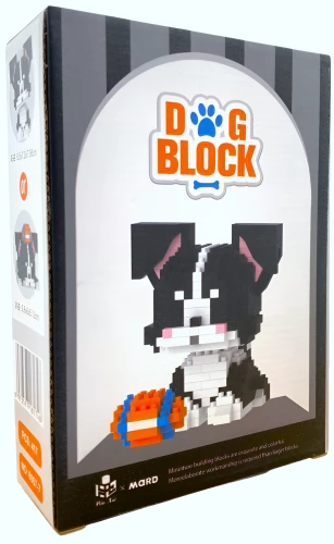 Konstruktorius - Dog bloc. Juodai baltas šuo, 417 detalių