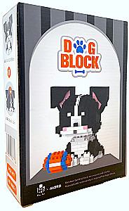 Konstruktor - Dog bloc. Czarnobiała pies, 417 elementów