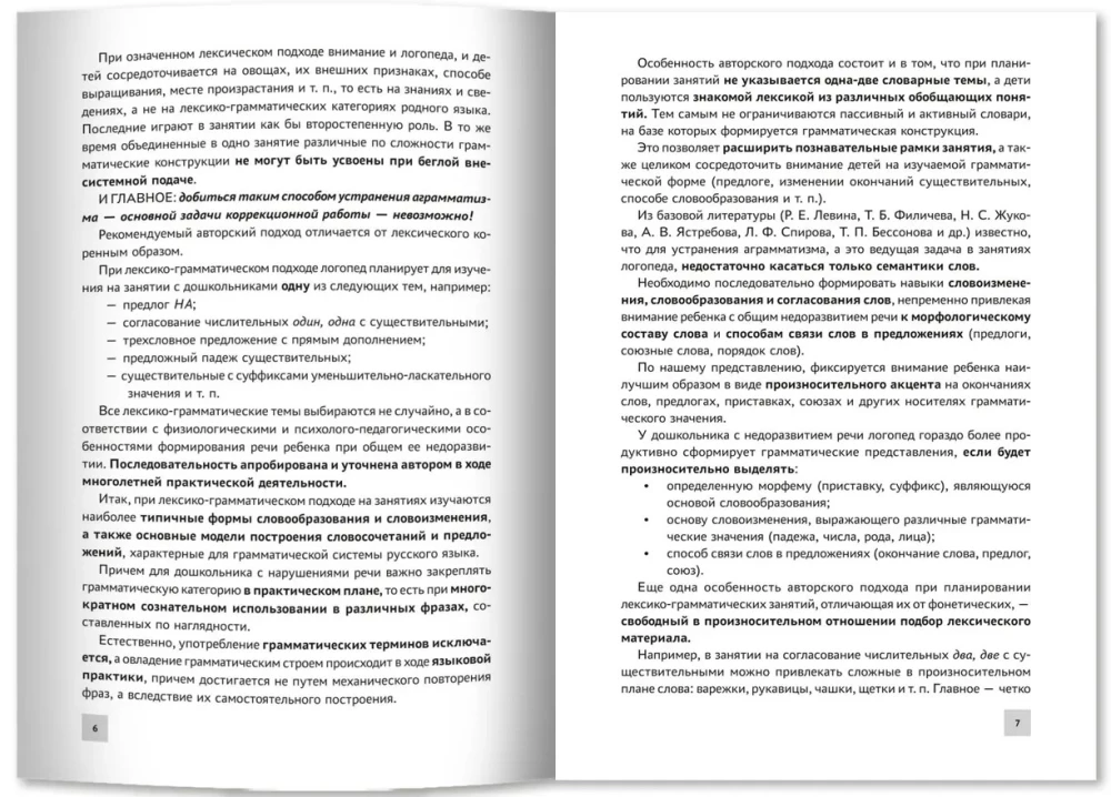 Formation of Lexical-Grammatical Representations in Children with Speech Underdevelopment. Outlines of Developmental Activities