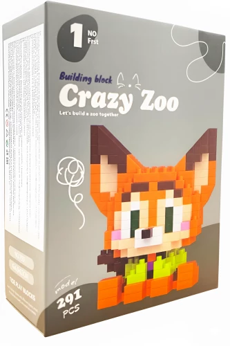 Konstruktorius - Crazy Zoo. Lapė, 291 detalė