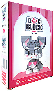 Konstruktor - Dog Block. Pies z kokardą, 384 elementy