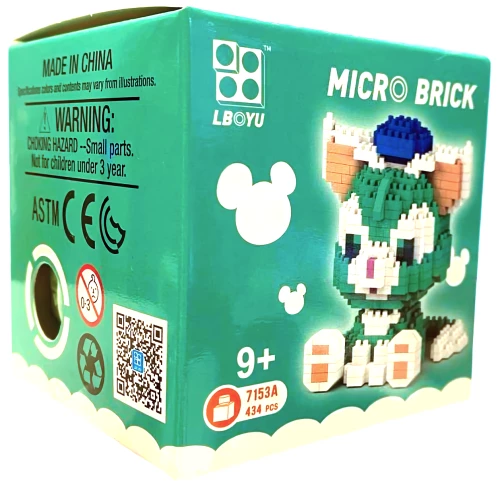 Konstruktorius - Micro brick. Žalias katinas, 434 detalės