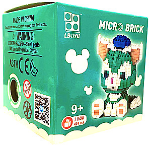 Bausatz - Micro brick. Grünen Katze, 434 Teile