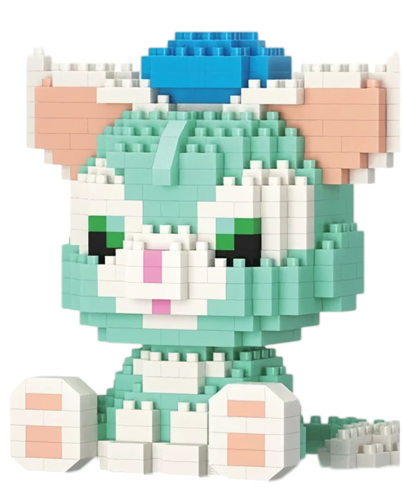 Bausatz - Micro brick. Grünen Katze, 434 Teile
