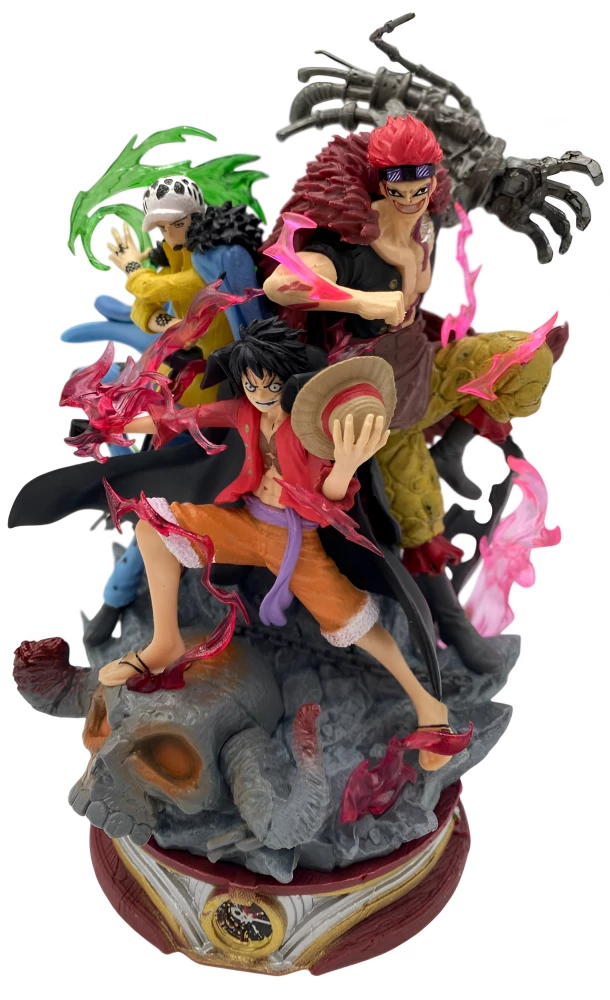 Figur - Anime, Drei Kapitäne. Kid, Law und Luffy, 20cm