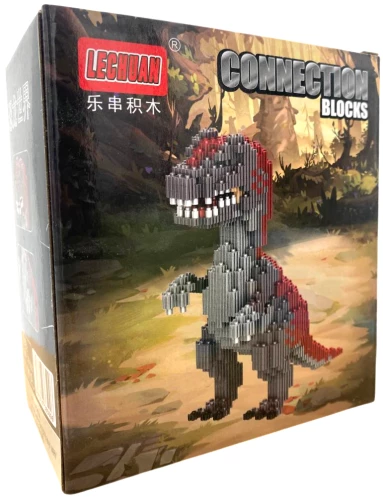 Konstruktorius - Lechuan. Dinosas, pilkas su raudonu, 731 detalė