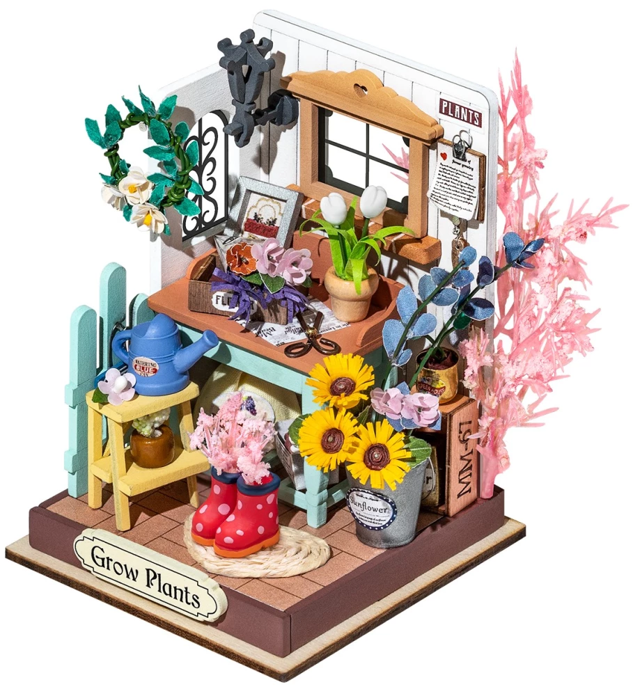 3D składana miniatura - Ogród na tarasie marzeń