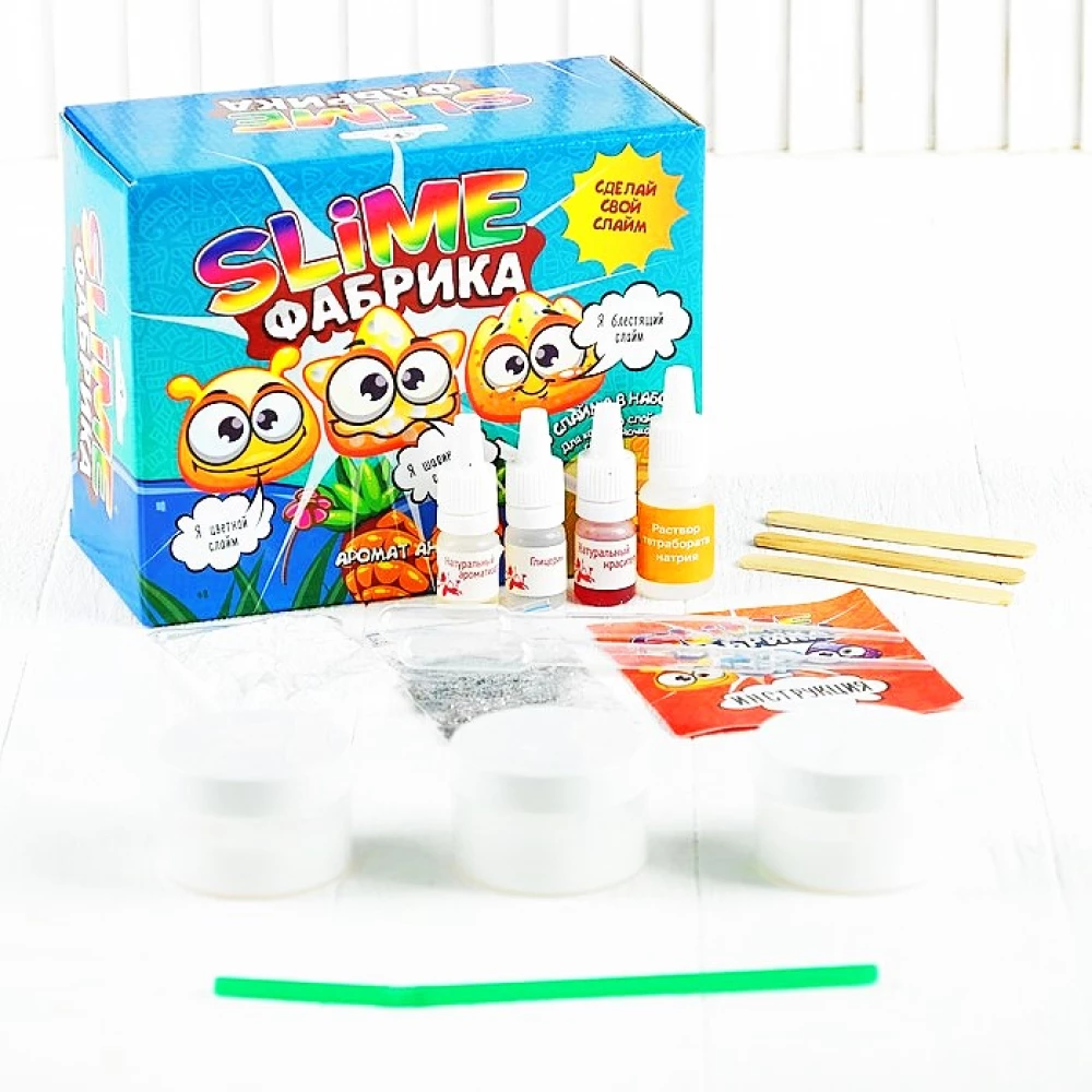 Eksperimentų ir tyrimų rinkinys - Slime gamykla. Ananasas