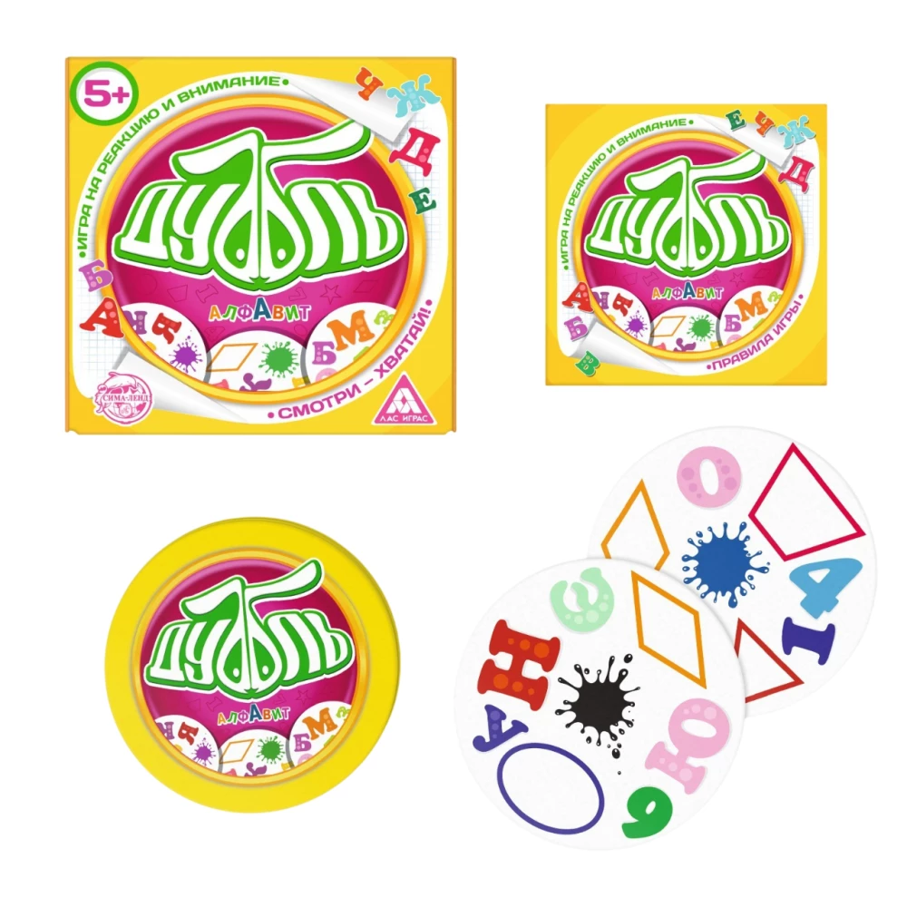 Board Game - Dobble. Alphabet