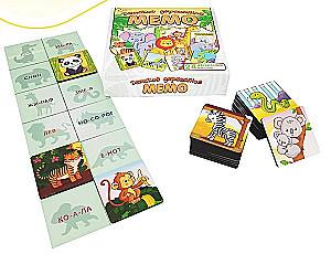 Настольная игра - детское деревянное Мемо. Зоопарк