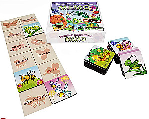 Brettspiel - Kinder Holzmemo. Insekten