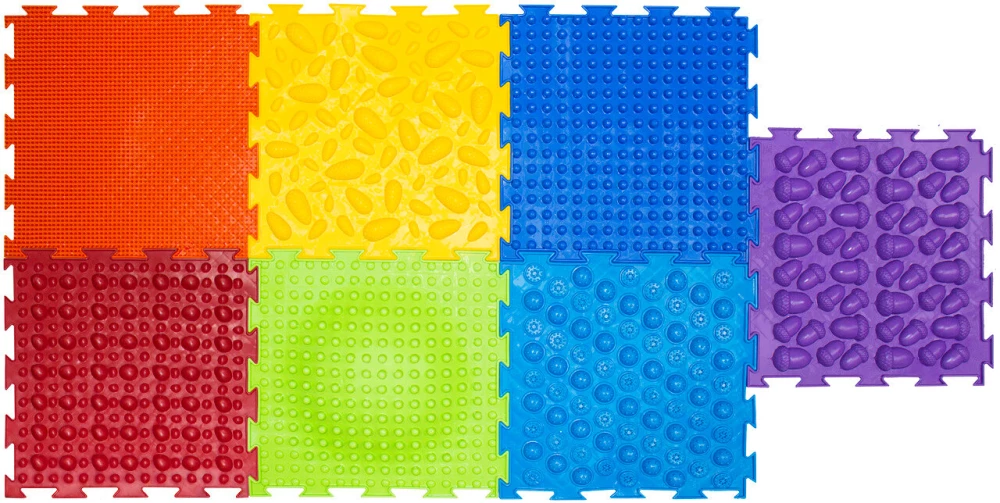 Modular Rug - Set No. 4. Rainbow, 7 Puzzles