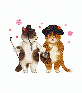 Reise mit Katzen in der Joseon-Ära. Ausmalbuch