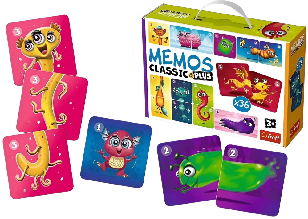 Board game - Memos classic plus. Cute monsters