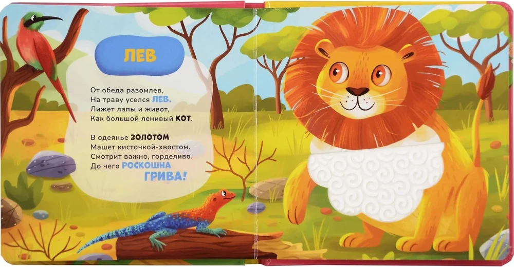 Książka dotykowa z wierszami. W zoo