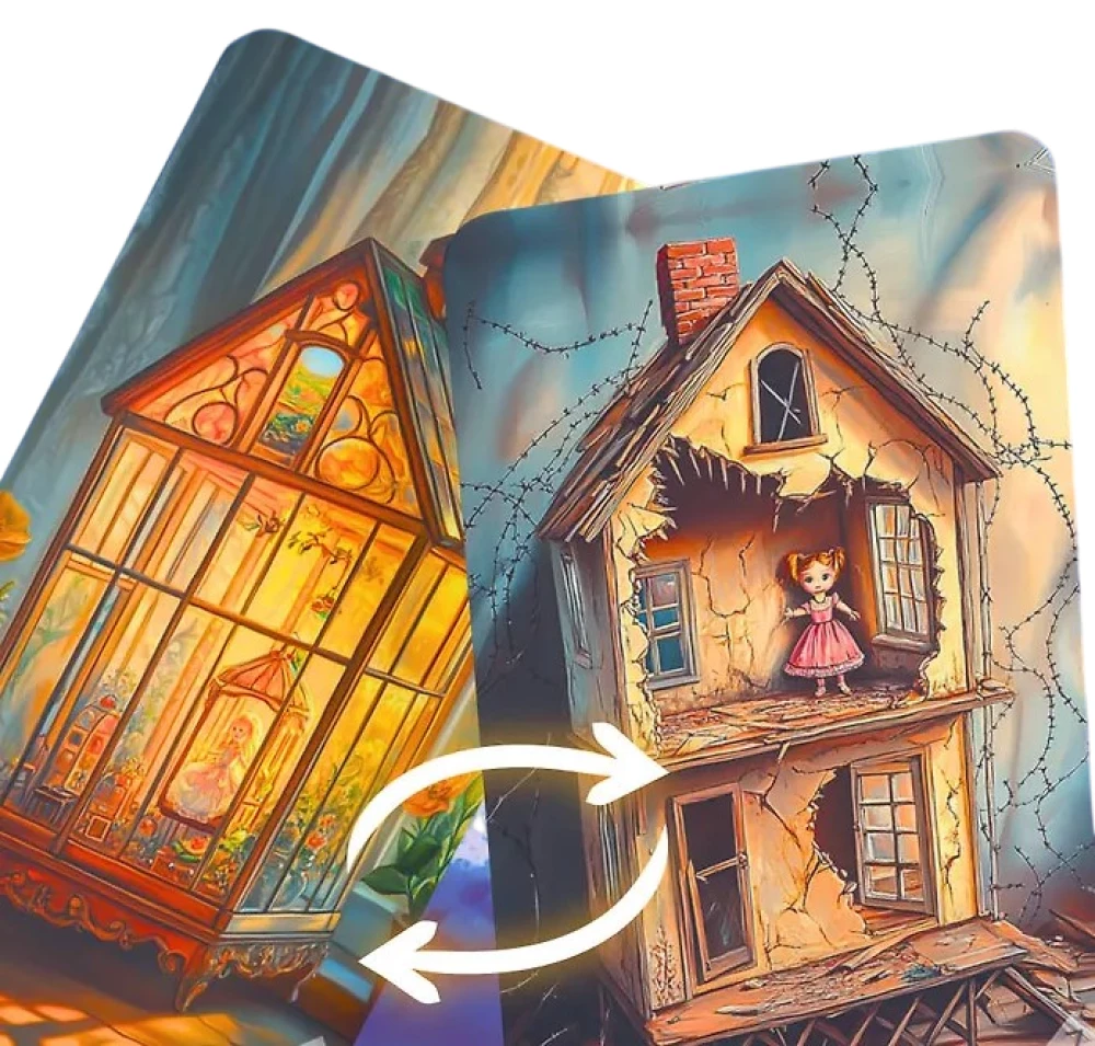 Vergessene Spielzeuge. Deck für das innere Kind. Metaphorische Karten. 36 Karten