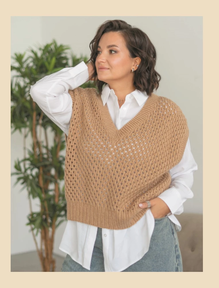 QUERSTRICKEN. Vollständiger Kleiderschrank im OVER-SIZE-Stil. Interaktive Anleitung zum Häkeln