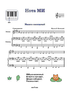 Noten für Klavier für die Kleinsten. Lehrbuch mit Notenalphabet