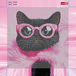 Diamantmalerei auf Keilrahmen - Glamouröse Katze, 30x30cm