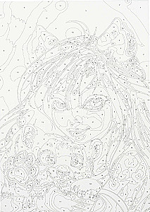 Painting by numbers - Girl with a leopard, 20x30cm