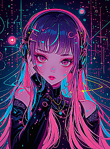 Color by numbers - Disco-Anime, 30x40cm