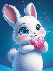 Paint by Numbers - Love Bunny, 15x20cm