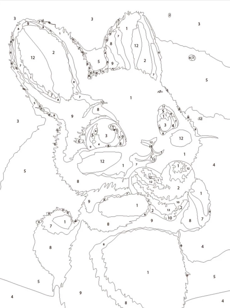 Paint by Numbers - Love Bunny, 15x20cm