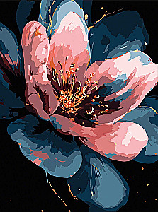 Crystal Number Painting - Shimmering Flower, 30x40cm